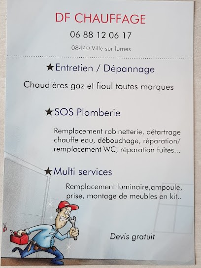 DF CHAUFFAGE, Plombier à Ville-sur-Lumes