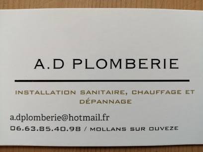 AD Plomberie, Plombier à Mollans-sur-Ouvèze
