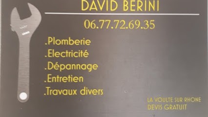 David Berini, Plombier à La Voulte-sur-Rhône