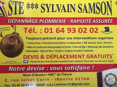 Sarl Samson Sylvain, Plombier à Quincy-sous-Sénart