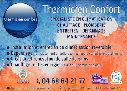 THERMICIEN CONFORT, Plombier à Rivesaltes
