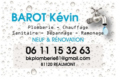 BAROT Kévin, Plombier à Réalmont