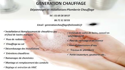 GENERATION CHAUFFAGE, Plombier aux Ulis